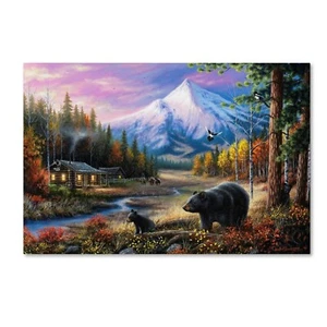 Trademark Fine Art Routine Visitors by Chuck Black, 12x19-Inch Canvas Wall Art - Picture 1 of 6