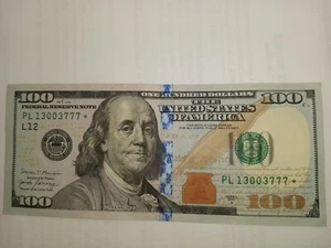 100 Dollar Bill *star note* Series 2017A RARE Great Condition - Picture 1 of 2