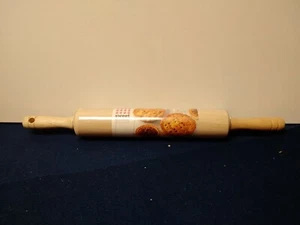 Sweet Creations by Good Cook Wooden Rolling Pin Roller 9.75" Full Length 17.25" - Picture 1 of 8