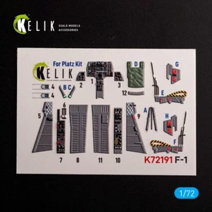 F-1 Support Fighter - Calcomanías 3D interiores para kit Platz (1/72) KeliK K72191 - Imagen 1 de 11