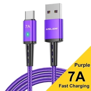 7A Fast USB Cable Type C Cable Fast Charging For MacBook Xiaomi Samsung Huawei - Picture 1 of 14