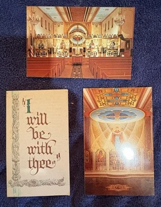 Lot of 3 Vintage Religious Items – Byzantine Catholic Chapel Postcards  - Picture 1 of 8
