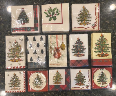 CR Gibson - Spode - Lenox Christmas 3-Ply Paper Party Napkins CHOICE FREE SHIP - Image 1 of 2