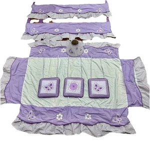 Geenny Lavender Butterfly Purple Nursery Decor Lot Baby Girl - Picture 1 of 6