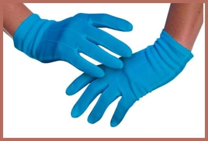 Lady Gaga Blue Costume Gloves - Image 1 of 1