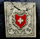 nystamps Switzerland Stamp # 2 Used $1400   J30y2644