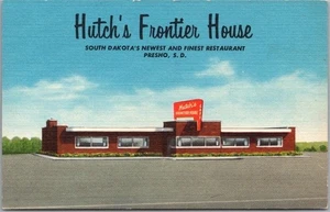 Presho, South Dakota Postcard HUTCH'S FRONTIER HOUSE RESTAURANT c1950s Linen - Picture 1 of 2