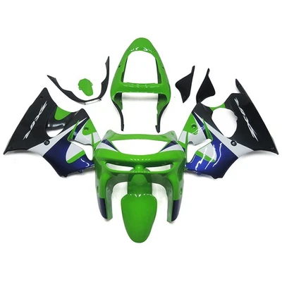 Carenados ABS verde azul negro para carrocería Kawasaki Ninja ZX6R 1998 1999 ZX-6R Foto 1 de 4