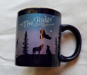 Vtg The Ridge Accident MD Coffee Mug Bear Wildlife Deer Night sky Souvenir cup - Picture 1 of 7