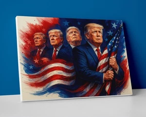 Póster o lienzo de arte de Donald Trump - Decoración de arte de pared de Donald Trump - Imagen 1 de 4