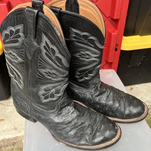 Ferrini Herren Exotisch Straußenleder Cowboy Western Stiefel Größe 10,5 D - Bild 1 von 8