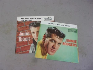 2 JImmie Rodgers 45RPM Picture Sleeves Only - Picture 1 of 4