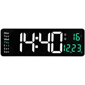 16 Inch Wall Clock Digital Display with Remote Stopwatch Countdown Timer - Picture 1 of 36