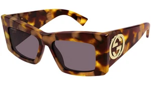 Authentische Gucci Sonnenbrille GG1842S 003 Havanna Vollrand Violett 53 mm - Bild 1 von 3