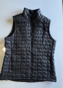 The North Face ThermoBall Black Quilted Vest Women’s L Lightweight Hiking - Picture 1 of 8