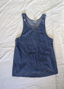 Ärmelloser Umstandsjeans Pullover Größe M Blumenstickerei - Bild 1 von 11