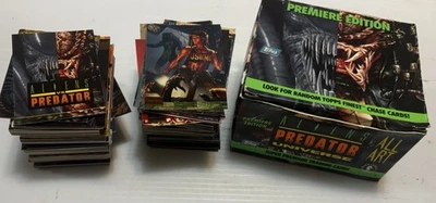 Colección de tarjetas coleccionables súper premium Topps Aliens Predator Universe raras difíciles de encontrar Foto 1 de 4