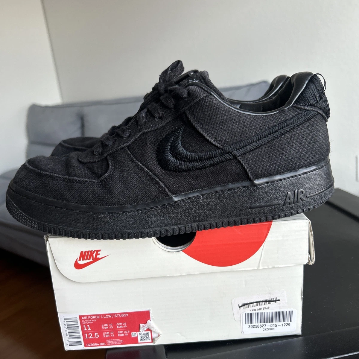 Nike Air Force 1 Low Stussy Black for Sale | Authenticity