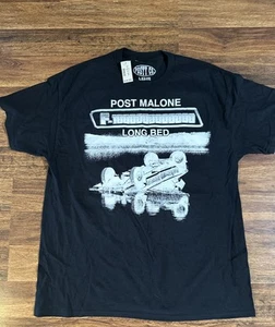 T-shirt Post Malone Posty Co lunga Bed Tour nera taglia large nuova con etichetta - Foto 1 di 7