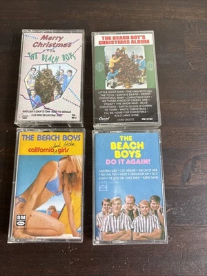 The Beach Boys Lot Of 4 Cassette Tapes  Made In USA Christmas Album Foto 1 de 4