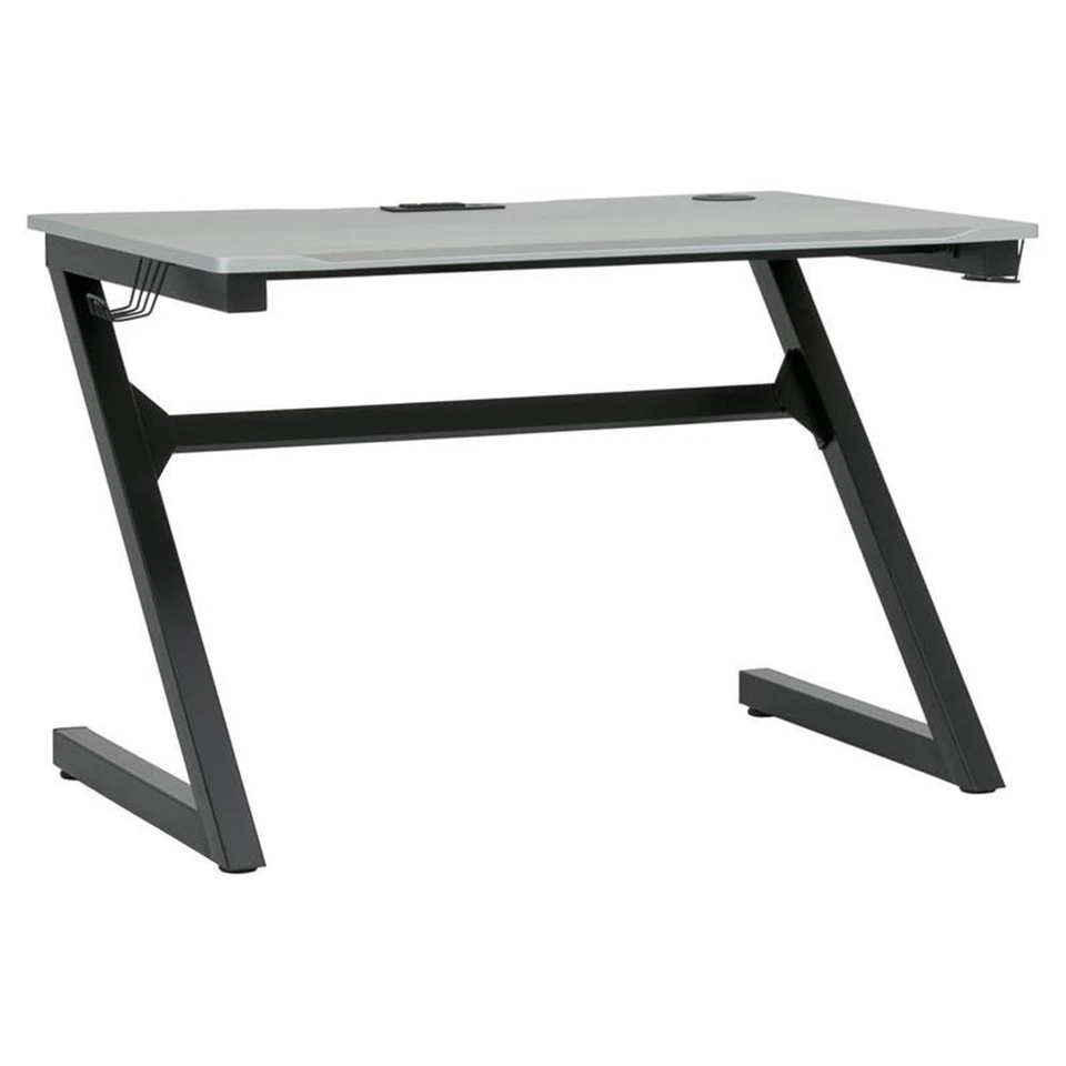 Escritorio de computadora de madera SD Gaming Zone 52" con taza y soporte para auriculares en negro Foto 1 de 4