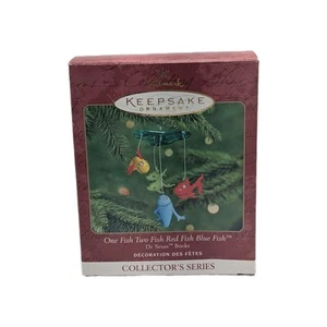 Hallmark Andenken Ein Fisch Zwei Fische Rotfische Blau Fisch Dr. Seuss Ornament - Bild 1 von 3