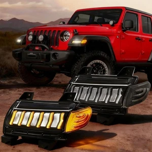 LED Turn Signal Lights with DRL & Side Marker Lights For Jeep Wrangler JL 2018+ - Picture 1 of 11