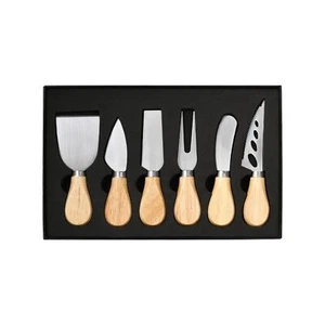 Cheese Knife Set Mini Stainless Steel Cheese Knife Set with Wooden Handle Che... - Picture 1 of 7