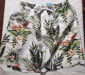 Size XL IFFEI Mens Tropical Leafy Palm Swim Shorts - Picture 1 of 2