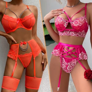 Sexy Lingerie Lace Dress Underwear w/Garter Belt Babydoll Nightwear Sleepwear US - Picture 1 of 274