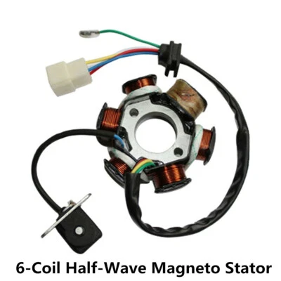 6 Poles 5 Wires Half-Wave Ignition Magneto Stator For GY6 50cc-125cc ATV Bike - Image 1 of 4
