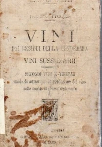 WEINE AUS DEN RÜCKSTÄNDEN DER ERNTE UND SUBSIDIÄRWEINE CETTOLINI MAN. HOEPLI (HA303) - Bild 1 von 1