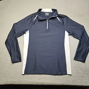 Layer8 Performance 1/4 Zip Front Activewear Shirt Blue Ladies Size Large - Picture 1 of 14