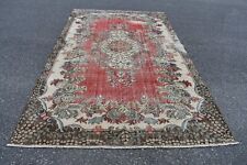 Oushak rug, Vintage rug, Handmade rug, Home decoration, 5.8 x 9.9 ft RA1390