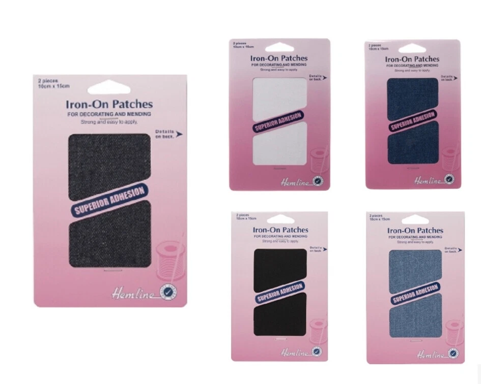 Cotton Twill / Denim Iron-On Patches - 10 x 15cm - 2 Pieces - Colour Choice - Image 1 of 1