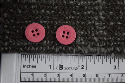 2 REI Pink Replacement 1/2" Plastic Buttons MW403 - Image 1 of 3