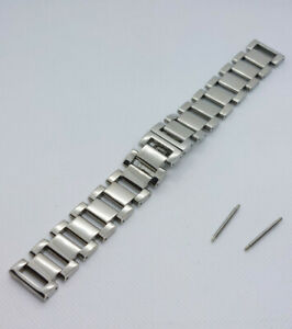 21mm polished Stainless Steel Buterfly Buckle Watch Bracelet Fits Seiko Sportura