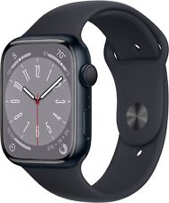 Apple Watch Series 8 45mm Midnight Aluminum Case with Sport Band, M/L (GPS) (MNUL3LL/A)