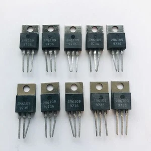 (PKG of 10) 2N6109 PNP BJT Transistor, 60 V, 7 Amp, TO-220 - Picture 1 of 2