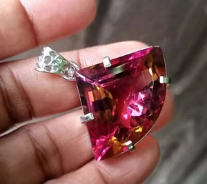 Colgante ovalado de plata 925 de 7 colores de zultanita natural talla elegante de 50,64 quilates - Imagen 1 de 5