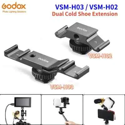 Godox dupla extensão de sapata fria/quente para câmera de telefone microfone de luz LED vlog - Imagem 1 de 4