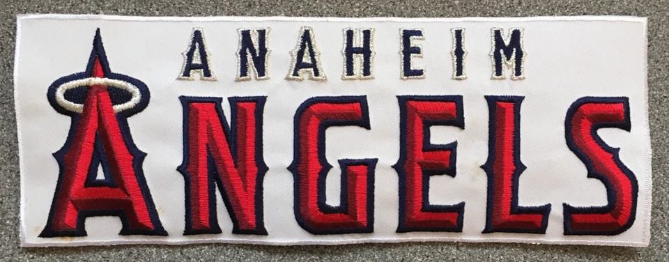 2002-04 ANAHEIM ANGELS MLB BASEBALL VINTAGE 9" TEXT LOGO TEAM PATCH - Image 1 of 3