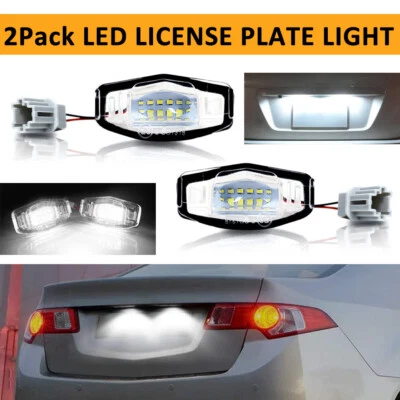 2X LED License Plate Light White For 2003-2017 Honda Accord Sedan 4-Door 6000K - Image 1 of 4