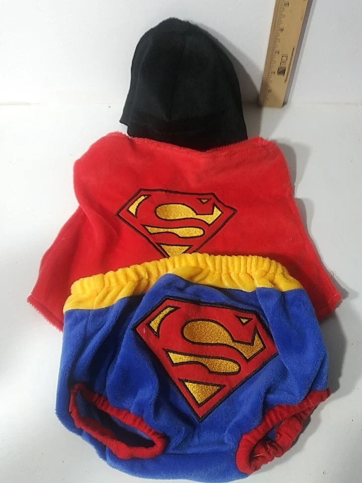 Juego de cubierta de pañal Superhéroe Superman disfraz infantil 3 piezas 0-3 meses Foto 1 de 1