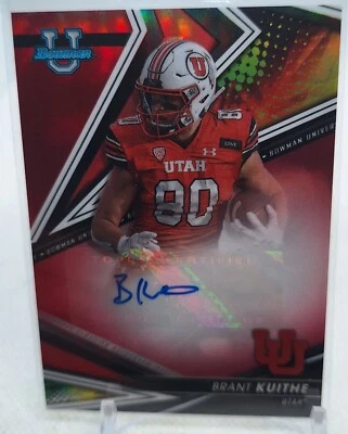 Brant Kuithe 2022 Bowman U Best Red Foil #07/10 # BA-BK Autograph - Image 1 of 3