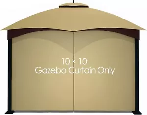 Gazebo Replacement Privacy Curtain with Zipper Outdoor Universal Privacy Panel x - Picture 1 of 1