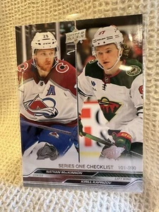2023-24 Upper Deck Series 1 Checklist Nathan MacKinnon Kirill Kaprizov #200 - Picture 1 of 3