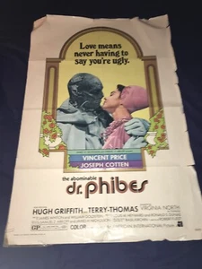 ORIGINAL 1971, 27X41 Movie Poster Rare The Abominable Dr. Phibes 71/172 - Bild 1 von 18
