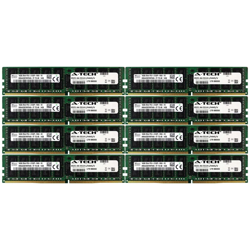 PC4-17000 Hynix 128GB Kit 8x 16GB for Dell PowerEdge R730xd R730 R630 Memory RAM - Image 1 of 1