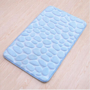 Embossed Bath Mat Non-slip Carpets In Wash Side Floor Doormat Memory Foam Pad